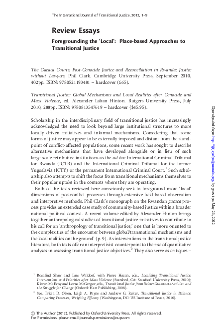 Transitional justice essay image