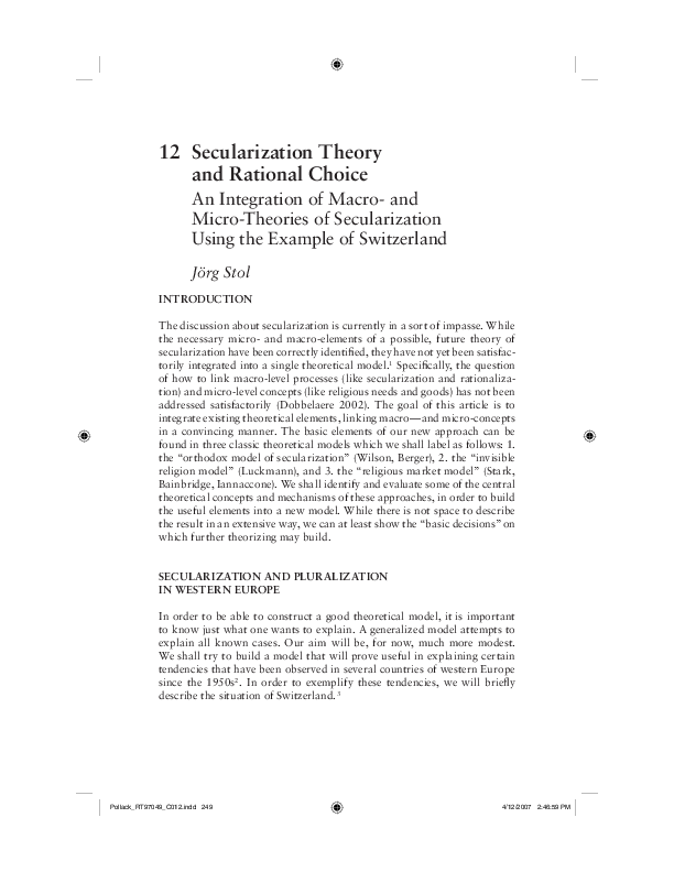 Secularization examples picture