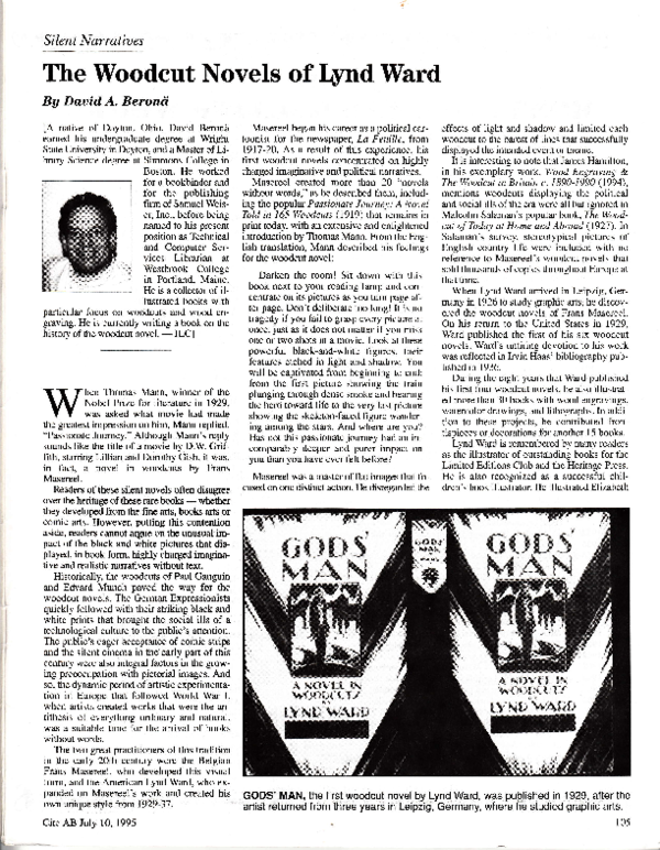 (PDF) Silent Narratives: The Woodcut Novels of Lynd Ward