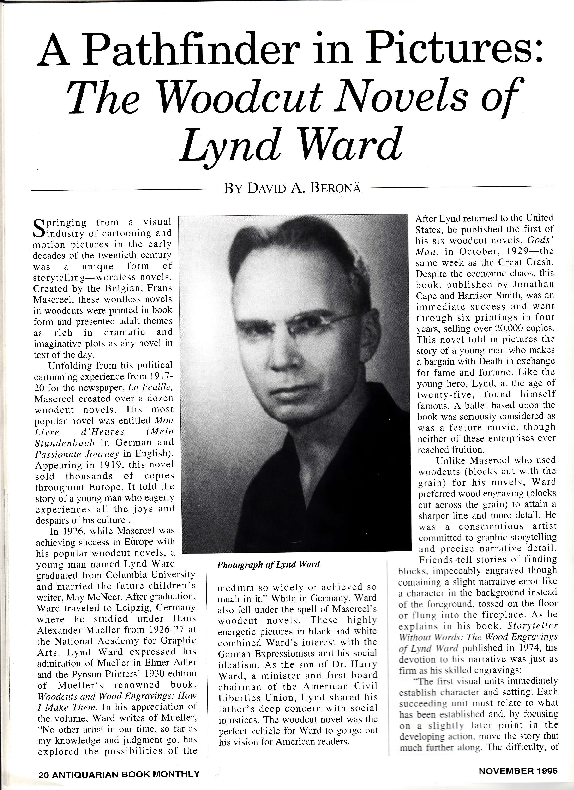 (PDF) A Pathfinder in Pictures: The Woodcut Novels of Lynd Ward