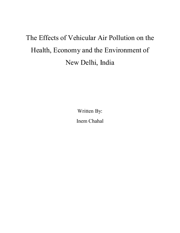 effects of air pollution in delhi