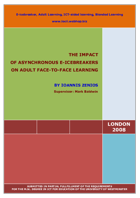 (PDF) The Impact of Asynchronous E-Icebreakers on Adult Face-to-Face ...