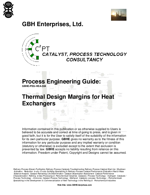 (PDF) Thermal Design Margins for Heat Exchangers Gerard Hawkins