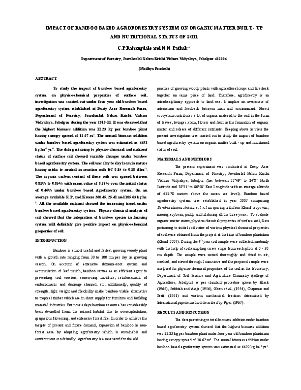 Role of agroforestry in indian agriculture picture