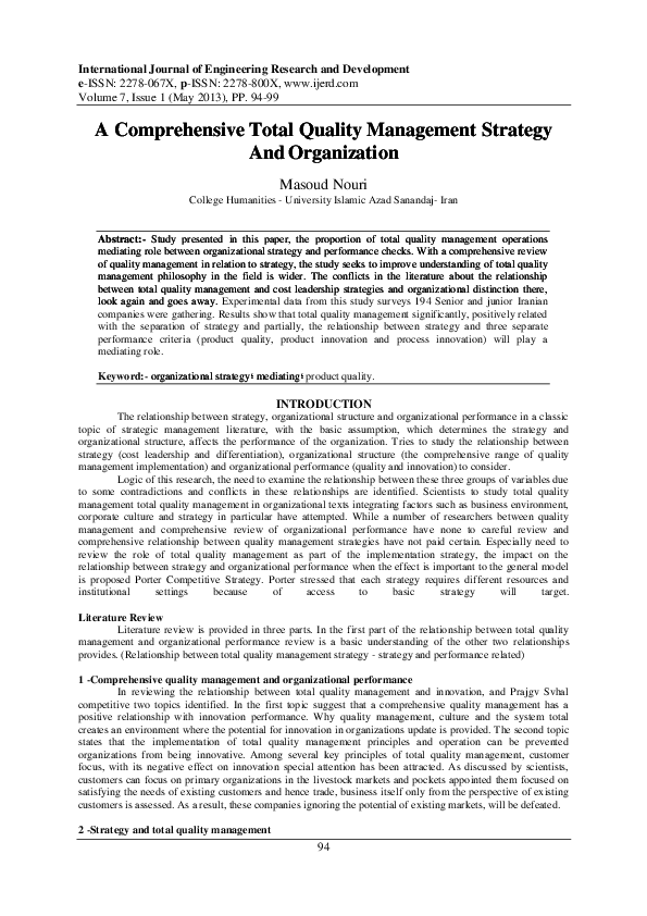 (PDF) International Journal of Engineering Research and Development (IJERD)