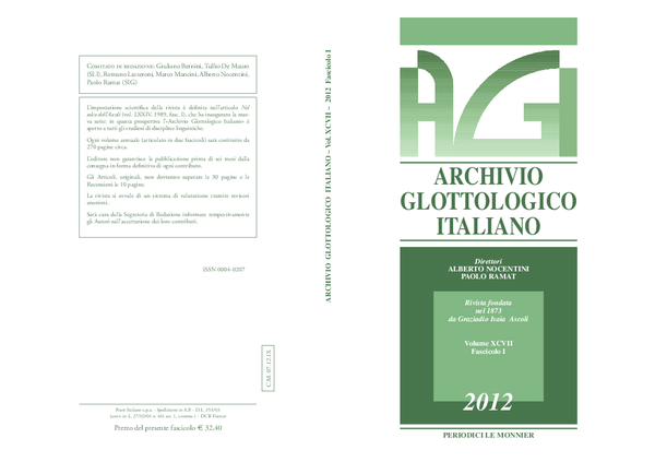 (PDF) Il suffisso indoir. *ka nelle lingue iraniche antiche, AGI 98/
