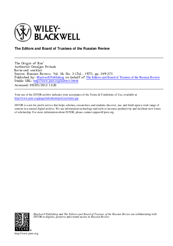 (PDF) omeljan pritsak , 