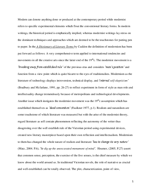 (DOC) Joseph Conrad's Lord Jim as a modernist fiction by Maryscholar