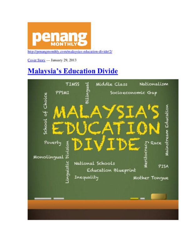(PDF) Malaysia's Education Divide