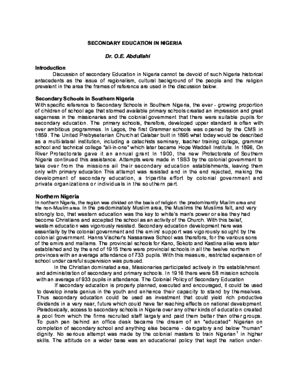 HISTORY OF HIGHER EDUCATION IN NIGERIA PDF visual data 4