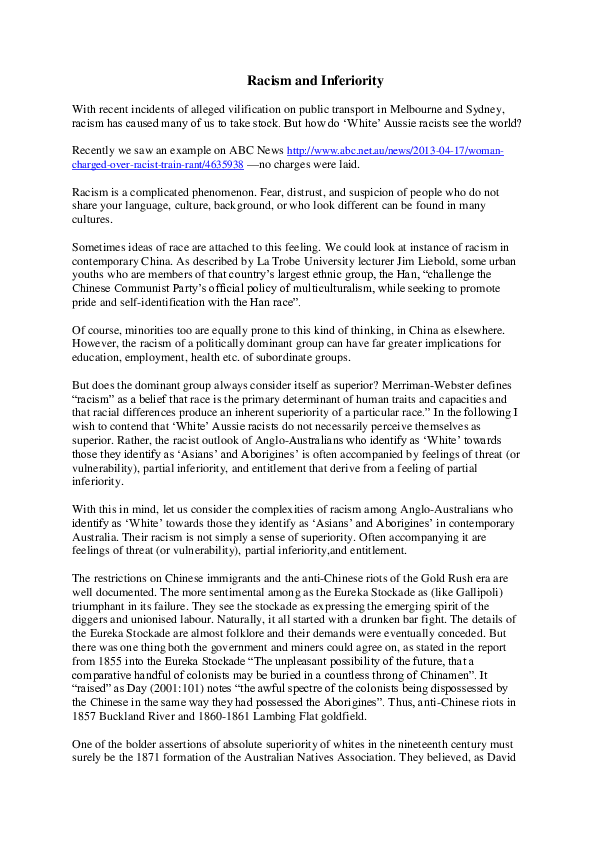 Essay racism australia 02 picture