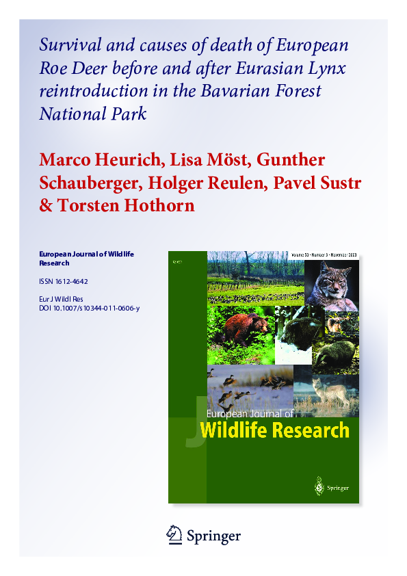 (PDF) Survival and causes of death of European Roe Deer before and ...