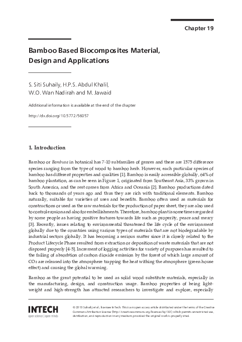 (PDF) In Tech-Bamboo based biocomposites material design and applications