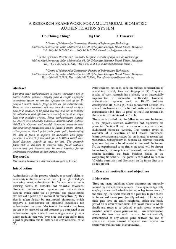 Fingerprint authentication research paper image