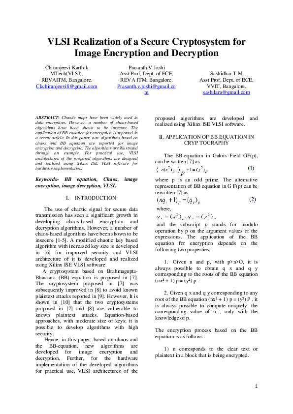 (PDF) image encryption and decryption using chaos based algorithm and ...