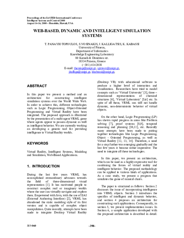 (PDF) WEB-BASED, DYNAMIC AND INTELLIGENT SIMULATION SYSTEMS