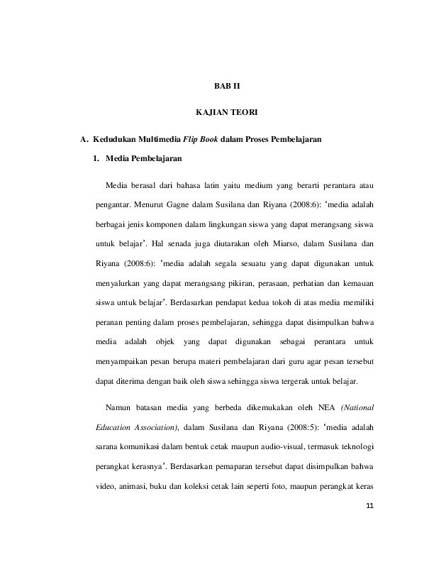 (DOC) Pengaruh Penggunaan Multimedia Flip Book Terhadap Minat Belajar