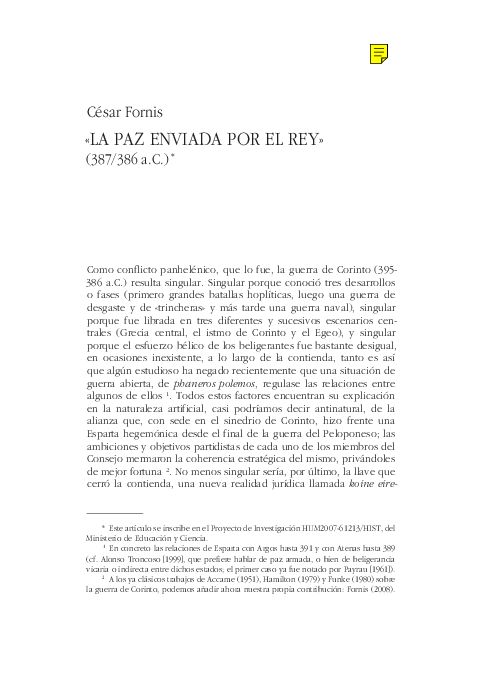 (PDF) La paz del rey o paz de Antálcidas