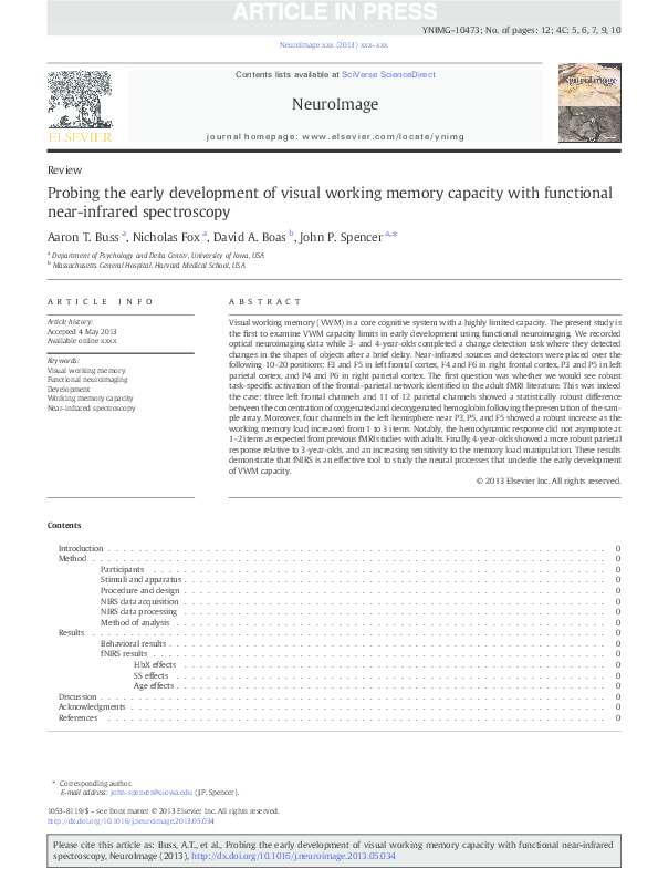(PDF) Probing the early development of visual working memory capacity ...