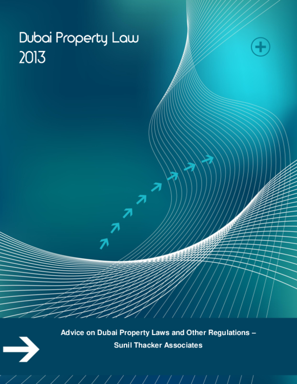 (PDF) Dubai Property Law 2013 Sunil Thacker Associates Academia.edu