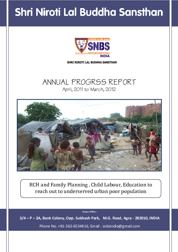 (PDF) SNBS NGO Report 2011-2012