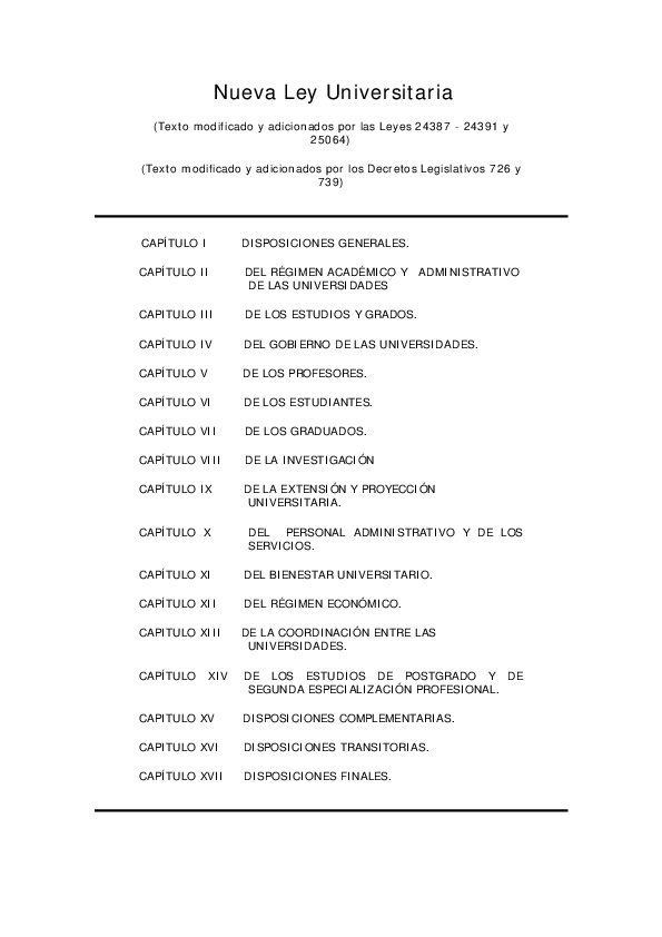 (PDF) Nueva Ley Universitaria Jhony Said Benavides Fernandez