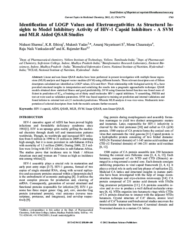 (PDF) Identification of LOGP values and Electronegativities as ...
