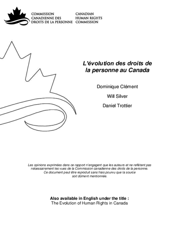 (PDF) The Evolution of Human Rights in Canada / L’évolution des droits ...