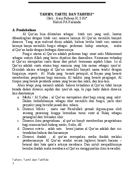 (PDF) Apakah yang dimaksud Tahsin, Tartil, dan Qiro'at
