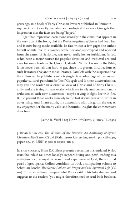 (PDF) The Wisdom of the Pearlers: An Anthology of Syriac