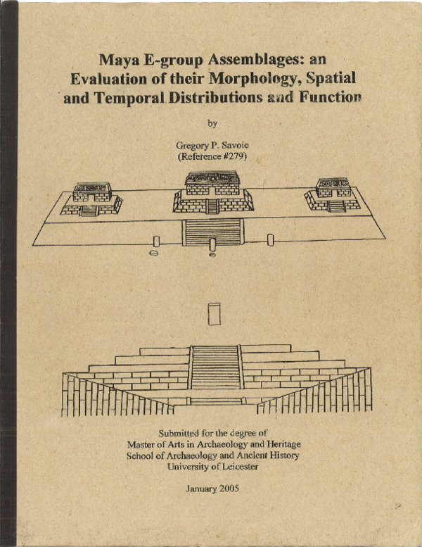(PDF) Maya E-group Assemblages: an Evaluation of their Morphology ...