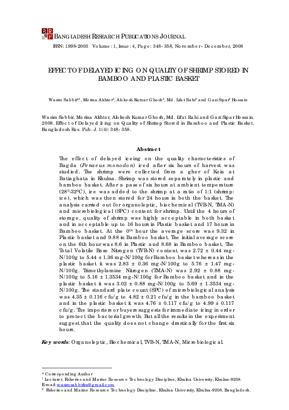 BANGLADESH RESEARCH PUBLICATIONS JOURNAL Wasim Sabbir Academia.edu