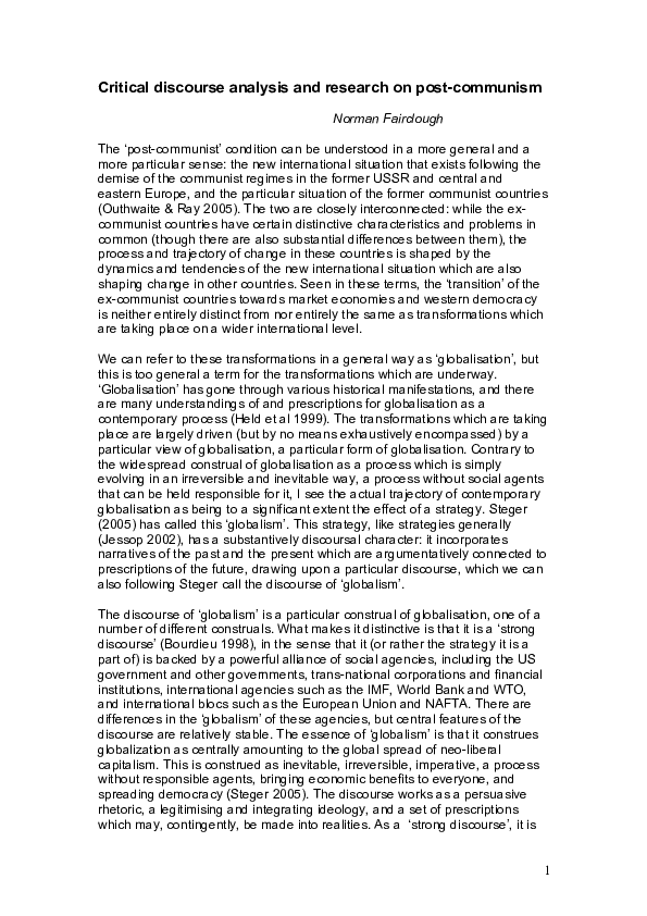 Analysing discourse picture