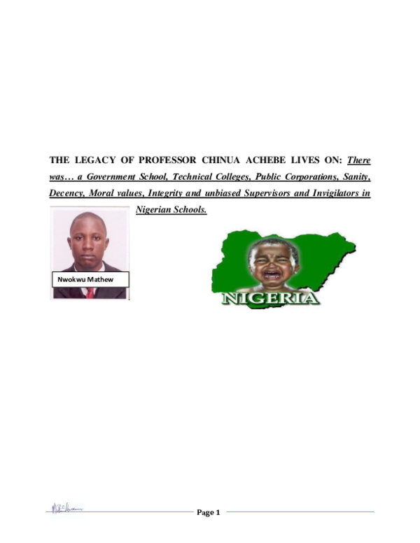 (DOC) Education and Security Development in Nigeria Mathew Nwokwu