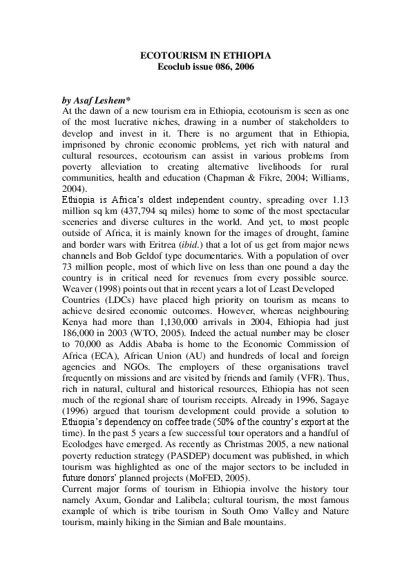 Importance of ecotourism essay image