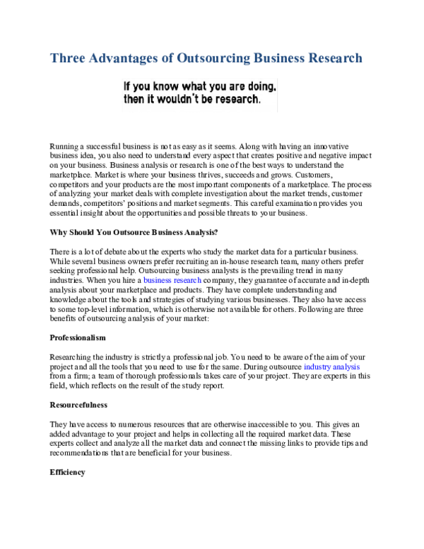 Outsourcing disadvantages image