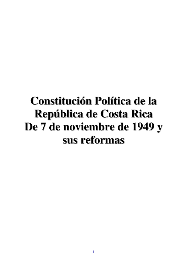 (PDF) constitucion de costa rica