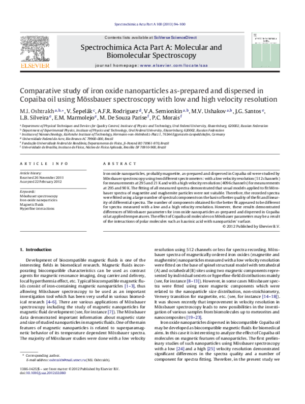 (PDF) Magnetic properties of γ-Fe 2 O 3 nanoparticles encapsulated in ...