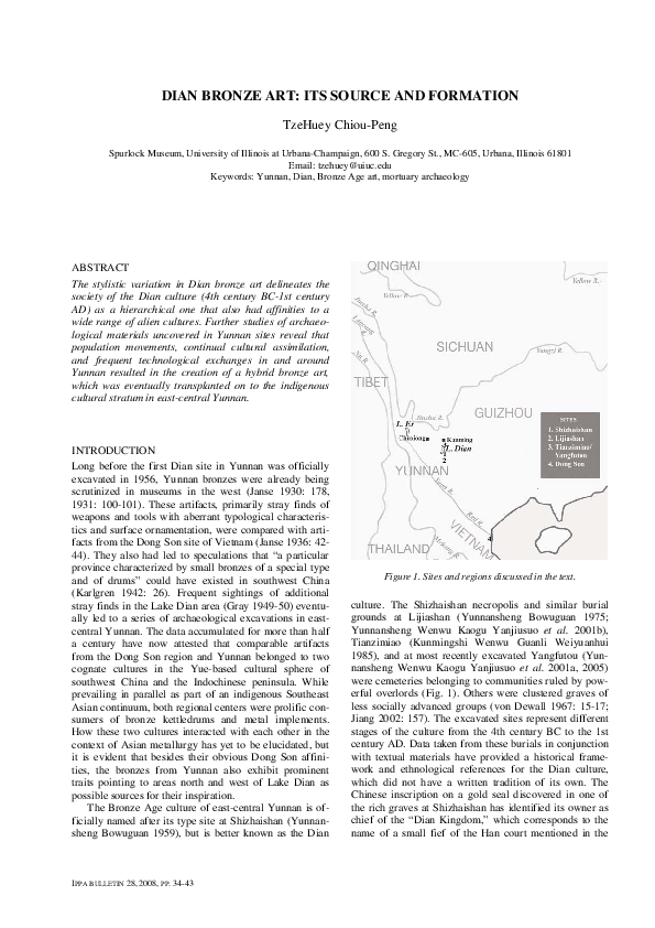 Dian Bronze Art: it source and formation