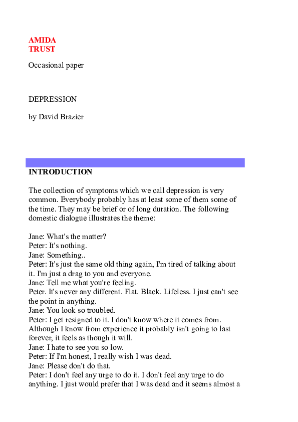 (PDF) Depression