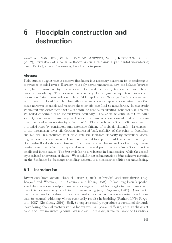 (PDF) Chapter 6- Floodplain construction and destruction
