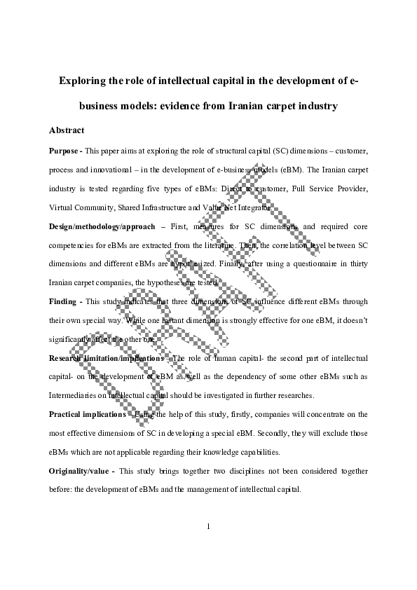 (PDF) Exploring the role of intellectual capital in the development of ...