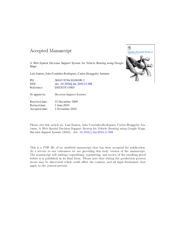 (PDF) A Web Spatial Decision Support System