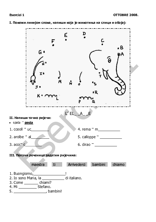 Italiano A1 principianti