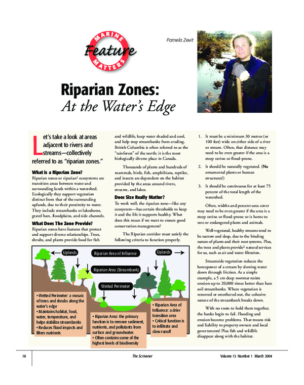 (PDF) Riparian Zones at the Water's Edge