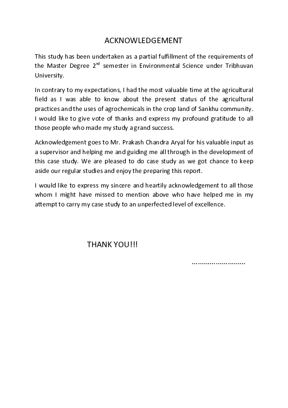 Example of acknowledgement in research paper pdf image