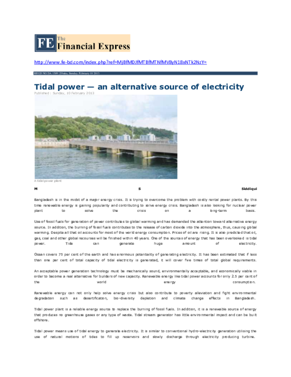 Tidal energy definition image