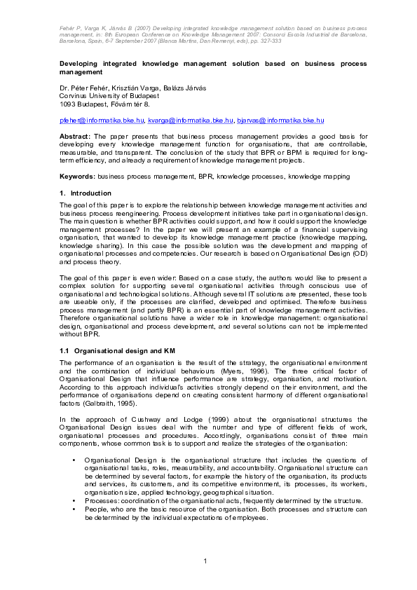 (PDF) Developing Integrated Knowledge Management Solution Based on ...