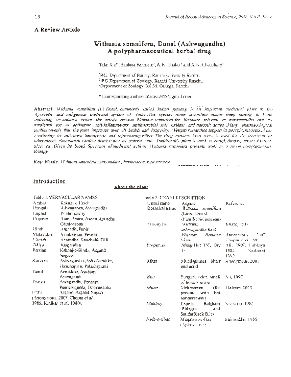 Ashwagandha study image