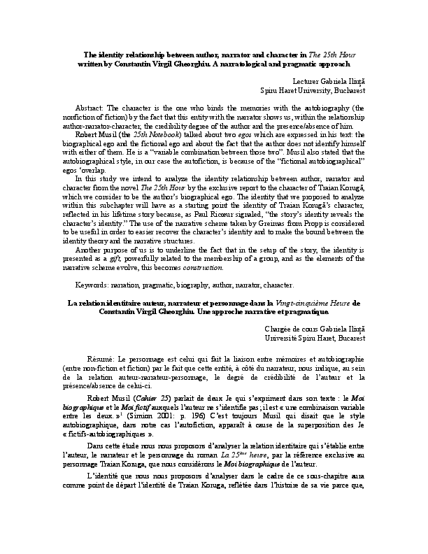PDF différence entre auteur narrateur et personnage PDF Télécharger Download